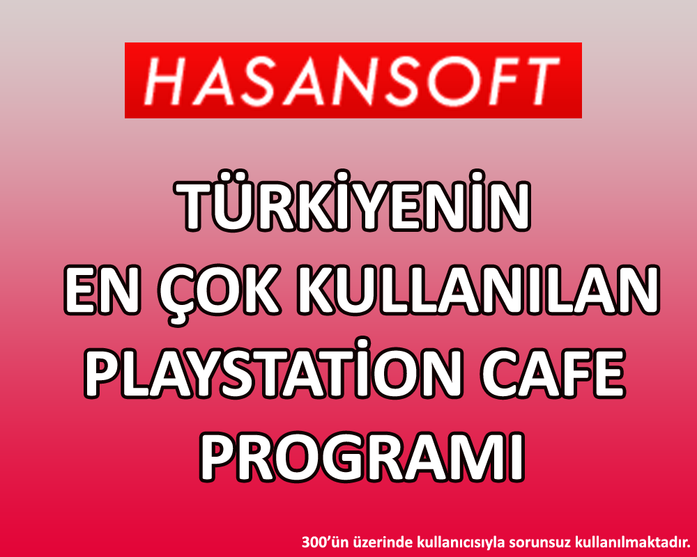 Playstation Cafe Programı Ana Ekranı